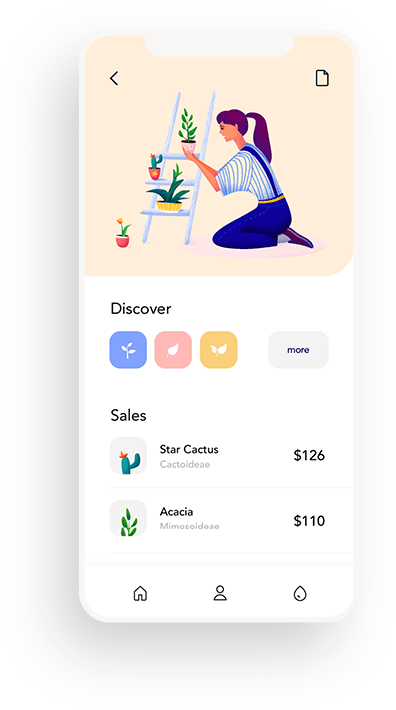 iPhone app mockup